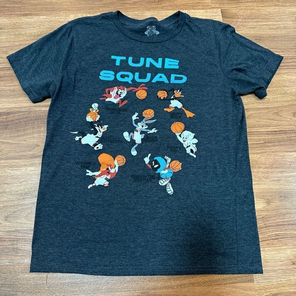 Space Jam Short Sleeve Gray T-shirt | Youth Size XL